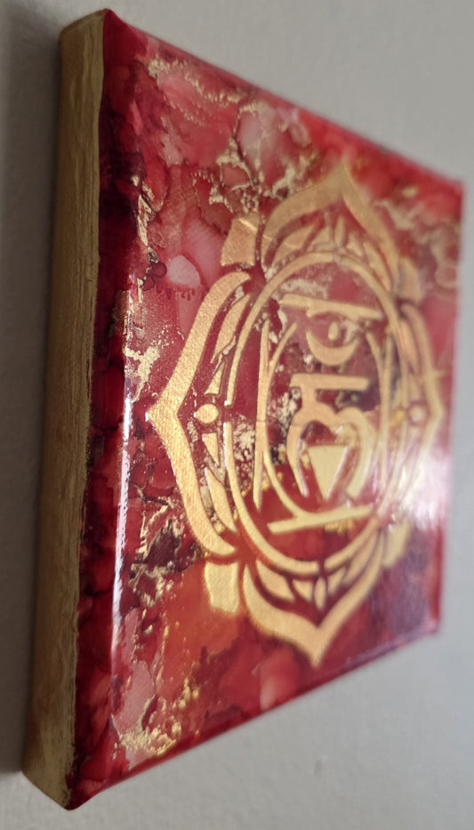 Grounded Strength – Root Chakra 6x6 Canvas