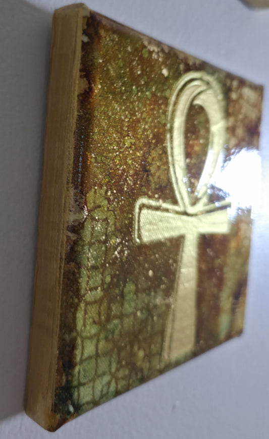 Key of Life – Sacred Ankh - 6x6 Canvas