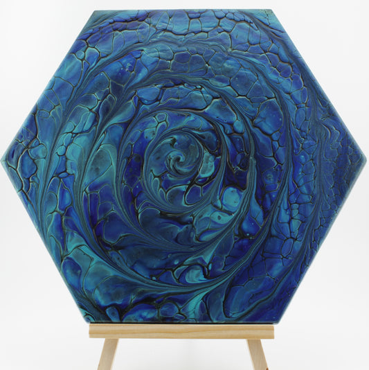 Blueberry Swirl - 9" Hexagon Trivet