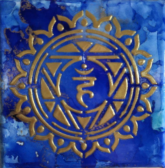 Throat Chakra – Authentic Expression (6x6 Canvas)