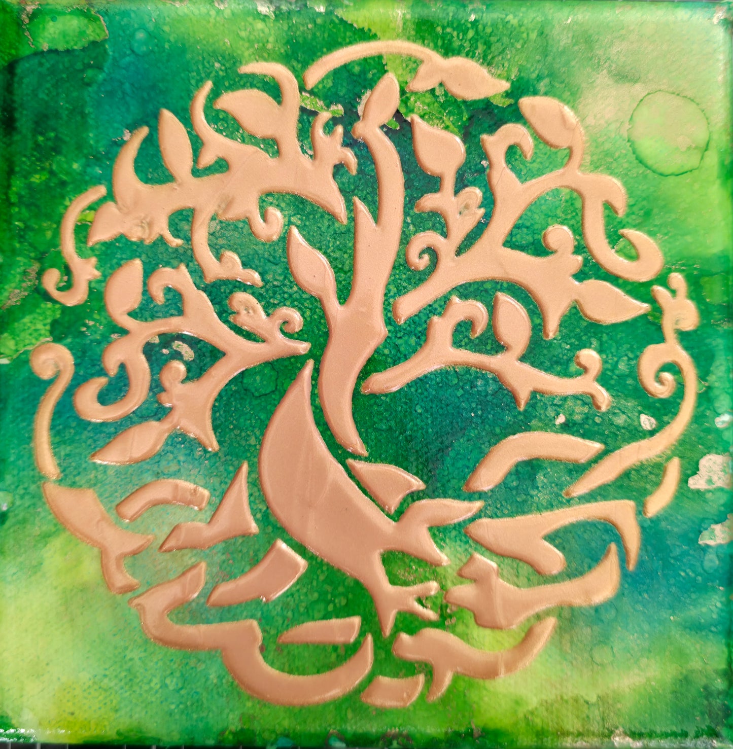 Emerald Life – Tree of Life - 6x6 Canvas