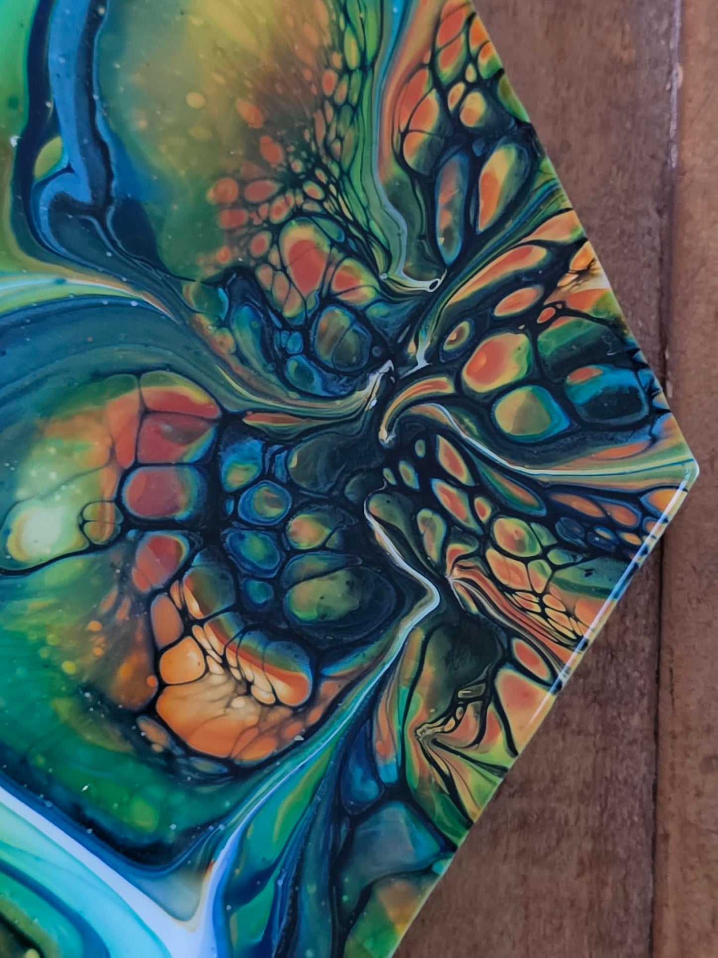 Rainforest Bloom - 9" Ceramic Hexagon Trivet