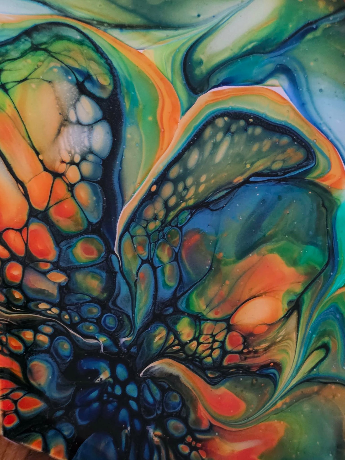 Rainforest Bloom - 9" Ceramic Hexagon Trivet