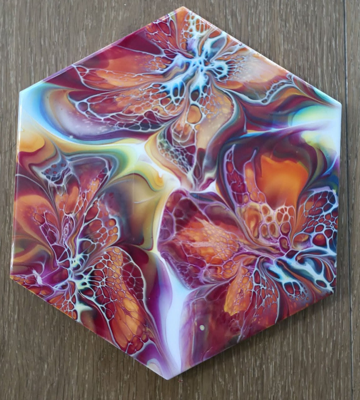 Harvest Fire - 9" Ceramic Hexagon Trivet